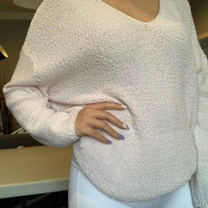 UO Coconut Reversible V-Neck Tunic Sweater